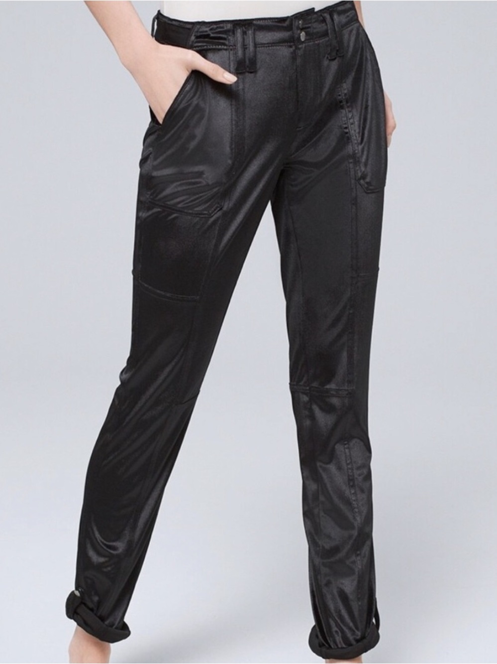 WHBM Straight ankle velvet pants
